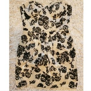 Forever 21 Floral Strapless Dress